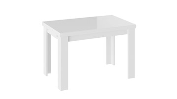Маленький стол Норман тип 1, цвет Белый/Стекло белый глянец в Перми
