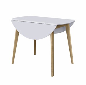Кухонный раздвижной стол Орион Drop Leaf 100, Дуб/белый в Березниках - предосмотр 6