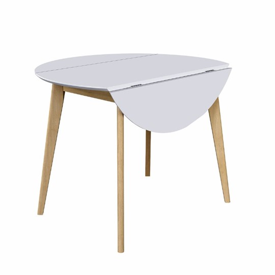 Кухонный раздвижной стол Орион Drop Leaf 100, Дуб/белый в Перми - изображение 7