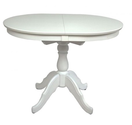 Обеденный раздвижной стол Овальный (белая эмаль) 78,5x82x110+35 в Перми - изображение