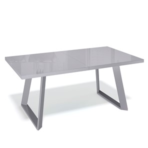 Обеденный раздвижной стол PL1400 (серый/стекло серое) в Перми