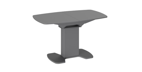 Кухонный стол раскладной Портофино (СМ(ТД)-105.02.11(1)), цвет Серое/Стекло серое матовое LUX в Перми - изображение