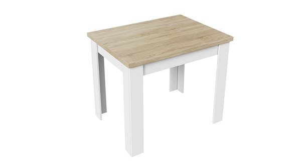 Кухонный раскладной стол Промо тип 3 (Белый/Дуб сонома светлый) в Перми - изображение