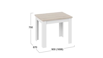Кухонный раскладной стол Промо тип 3 (Белый/Дуб сонома светлый) в Перми - предосмотр 4