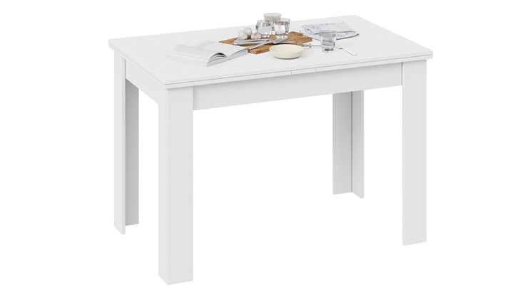 Кухонный раздвижной стол Промо тип 4 (Белый/Белый) в Перми - изображение 2