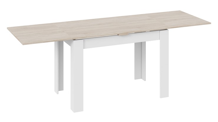 Обеденный раздвижной стол Промо тип 4 (Белый/Дуб сонома светлый) в Перми - изображение 1