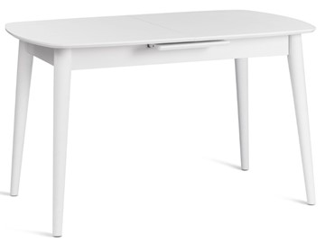 Кухонный стол раскладной RAMBO (mod. 1193) МДФ/пластик, 130+30х80х75, white (белый) арт.19489 в Перми