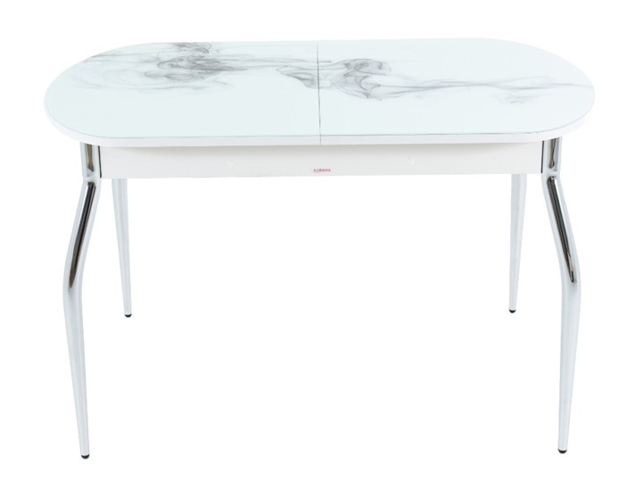 Обеденный раздвижной стол Ривьера исп.1 ноги метал. крашеные №24 Фотопечать (Цветы №45) в Перми - изображение 6