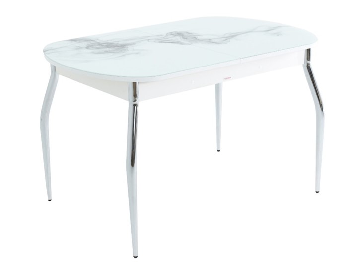 Обеденный раздвижной стол Ривьера исп.1 ноги метал. крашеные №24 Фотопечать (Цветы №45) в Перми - изображение 7
