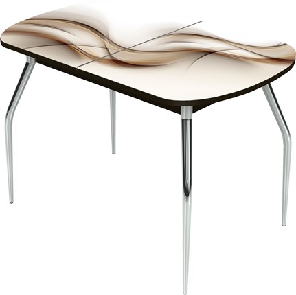 Обеденный раздвижной стол Ривьера исп.1 ноги метал. крашеные №24 Фотопечать (Текстура №25) в Перми - изображение