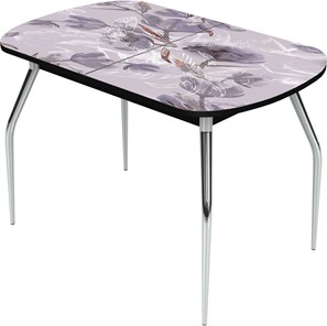Кухонный стол раздвижной Ривьера исп.1 ноги метал. крашеные №24 Фотопечать (Текстура №31) в Кунгуре