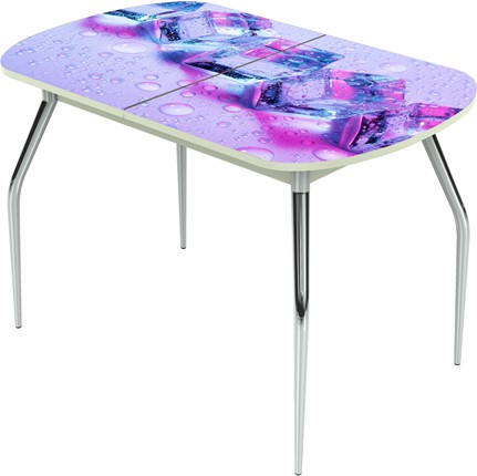 Кухонный стол раскладной Ривьера исп.2 ноги метал. крашеные №24 Фотопечать (Вода №2) в Перми - изображение