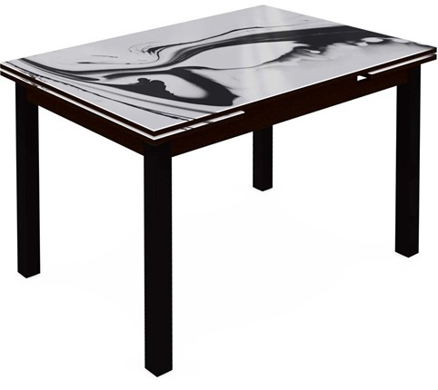 Раздвижной стол Шанхай исп.2 ноги хром №10 (Exclusive h187/черный) в Перми - изображение