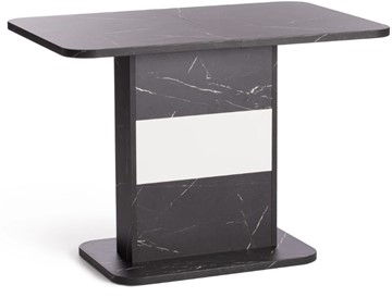 Кухонный стол раскладной SMART ЛДСП, 105-140x68,6x75 Мрамор Блэк Роял/Белый арт.19264 в Перми