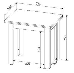 Кухонный стол раскладной СО-3, белый в Перми - предосмотр 2