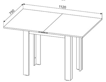 Кухонный стол раскладной СО-3, белый в Перми - предосмотр 3