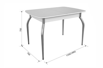 Кухонный стол раздвижной Танго, белый/геометрия в Перми - предосмотр 4