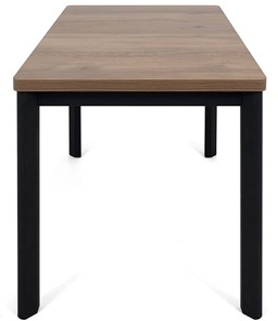Кухонный стол раздвижной Токио-2L (ноги металлические черные, дуб табако) в Перми - предосмотр 2