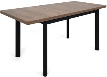 Кухонный стол раздвижной Токио-2L (ноги металлические черные, дуб табако) в Перми - предосмотр 3