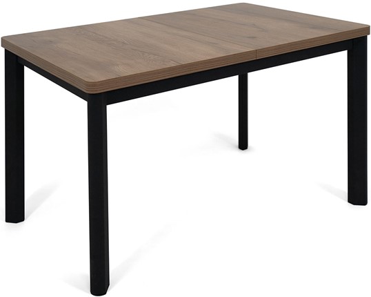 Кухонный стол раздвижной Токио-2L (ноги металлические черные, дуб табако) в Чайковском - изображение