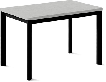 Обеденный раздвижной стол Токио-3L (ноги металлические черные, светлый цемент) в Перми - предосмотр