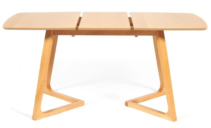 Раздвижной стол VAKU (Ваку) бук/мдф 80x120+40x75, Натуральный бук арт.13987 в Перми - изображение 3