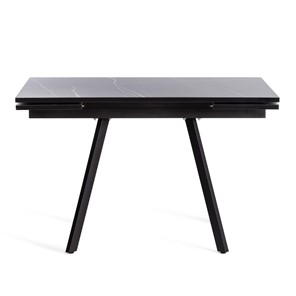 Кухонный раскладной стол VIGO ЛДСП/HPL/металл,120x80x30х30х75 см, Мрамор чёрный/чёрный арт.19730 в Перми - предосмотр 2