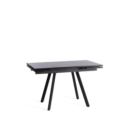 Кухонный раскладной стол VIGO ЛДСП/HPL/металл,120x80x30х30х75 см, Мрамор чёрный/чёрный арт.19730 в Перми - изображение 3