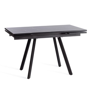 Кухонный раскладной стол VIGO ЛДСП/HPL/металл,120x80x30х30х75 см, Мрамор чёрный/чёрный арт.19730 в Чайковском