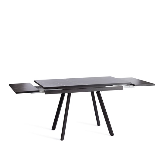 Кухонный раскладной стол VIGO ЛДСП/HPL/металл,120x80x30х30х75 см, Мрамор чёрный/чёрный арт.19730 в Перми - изображение 4