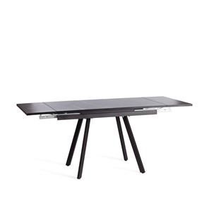Кухонный раскладной стол VIGO ЛДСП/HPL/металл,120x80x30х30х75 см, Мрамор чёрный/чёрный арт.19730 в Перми - предосмотр 5