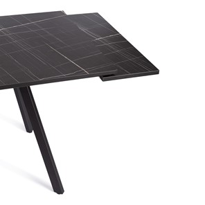 Кухонный раскладной стол VIGO ЛДСП/HPL/металл,120x80x30х30х75 см, Мрамор чёрный/чёрный арт.19730 в Березниках - предосмотр 7