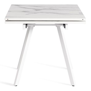 Раздвижной стол VIGO ЛДСП/HPL/металл,120x80x30х30х75 см, Мрамор светлый/белый арт.20623 в Перми - предосмотр 1