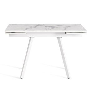 Раздвижной стол VIGO ЛДСП/HPL/металл,120x80x30х30х75 см, Мрамор светлый/белый арт.20623 в Перми - предосмотр 2