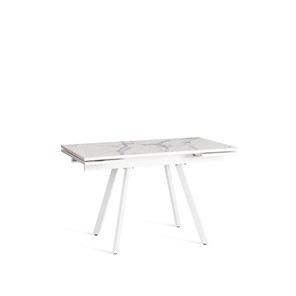 Раздвижной стол VIGO ЛДСП/HPL/металл,120x80x30х30х75 см, Мрамор светлый/белый арт.20623 в Перми - предосмотр 3