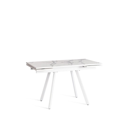 Раздвижной стол VIGO ЛДСП/HPL/металл,120x80x30х30х75 см, Мрамор светлый/белый арт.20623 в Перми - изображение 3