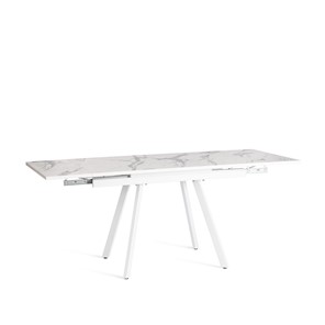 Раздвижной стол VIGO ЛДСП/HPL/металл,120x80x30х30х75 см, Мрамор светлый/белый арт.20623 в Перми - предосмотр 5