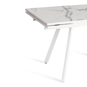 Раздвижной стол VIGO ЛДСП/HPL/металл,120x80x30х30х75 см, Мрамор светлый/белый арт.20623 в Перми - предосмотр 6