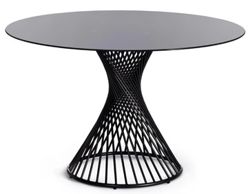 Стеклянный обеденный стол BERTOIA (mod. GT21) металл/стекло, Black (черный) арт.20595 в Соликамске