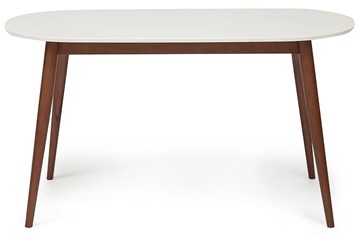 Кухонный стол MAX (Макс) бук/мдф 140х80х75 Белый/Коричневый арт.10465 в Перми - предосмотр