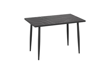 Обеденный стол Невада ДП1-02-08 (Черный мрамор/Черный матовый) в Перми - предосмотр 1