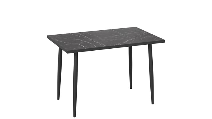 Обеденный стол Невада ДП1-02-08 (Черный мрамор/Черный матовый) в Чайковском - изображение 1
