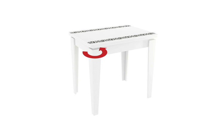 Кухонный стол раздвижной Фантазия, белый в Перми - изображение 2