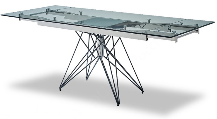 Кухонный раскладной стол T-041 (140) прозрачный в Перми - изображение 3
