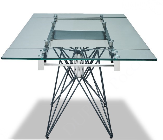 Кухонный раскладной стол T-041 (140) прозрачный в Кунгуре - изображение 4
