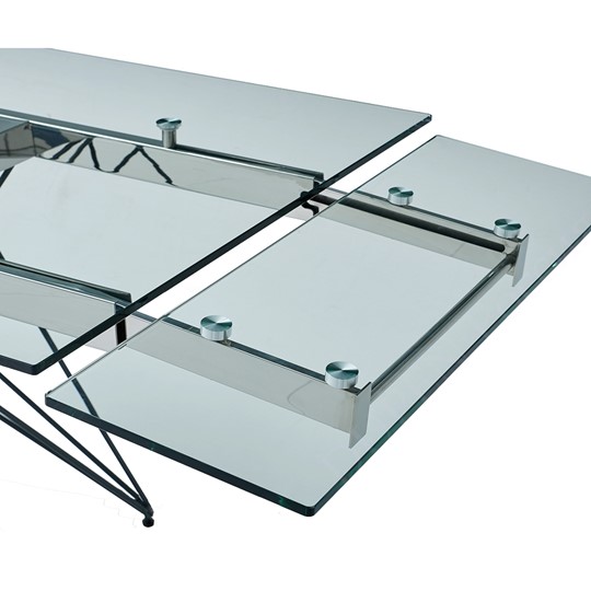 Кухонный раскладной стол T-041 (140) прозрачный в Кунгуре - изображение 5