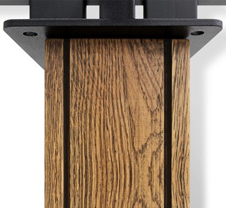 Кухонный стол SHT-TU22 (2 шт.)/ТT 120/80 (дуб брашированный коричневый/черный муар/дуб сонома светлый) в Перми - предосмотр 6