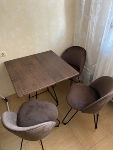 Кухонный обеденный стол SHT-TU23/H71/ТT 80 (темно-серый/палисандр) в Березниках - предосмотр 6