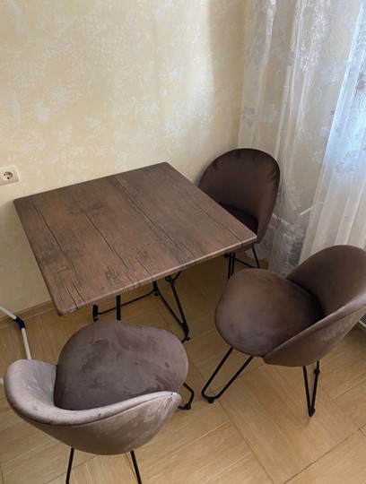 Кухонный обеденный стол SHT-TU23/H71/ТT 80 (темно-серый/палисандр) в Чайковском - изображение 6