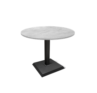 Обеденный круглый стол SHT-TU5-BS2 / SHT-TT 90 ЛДСП (бетон чикаго светло-серый/черный) в Перми